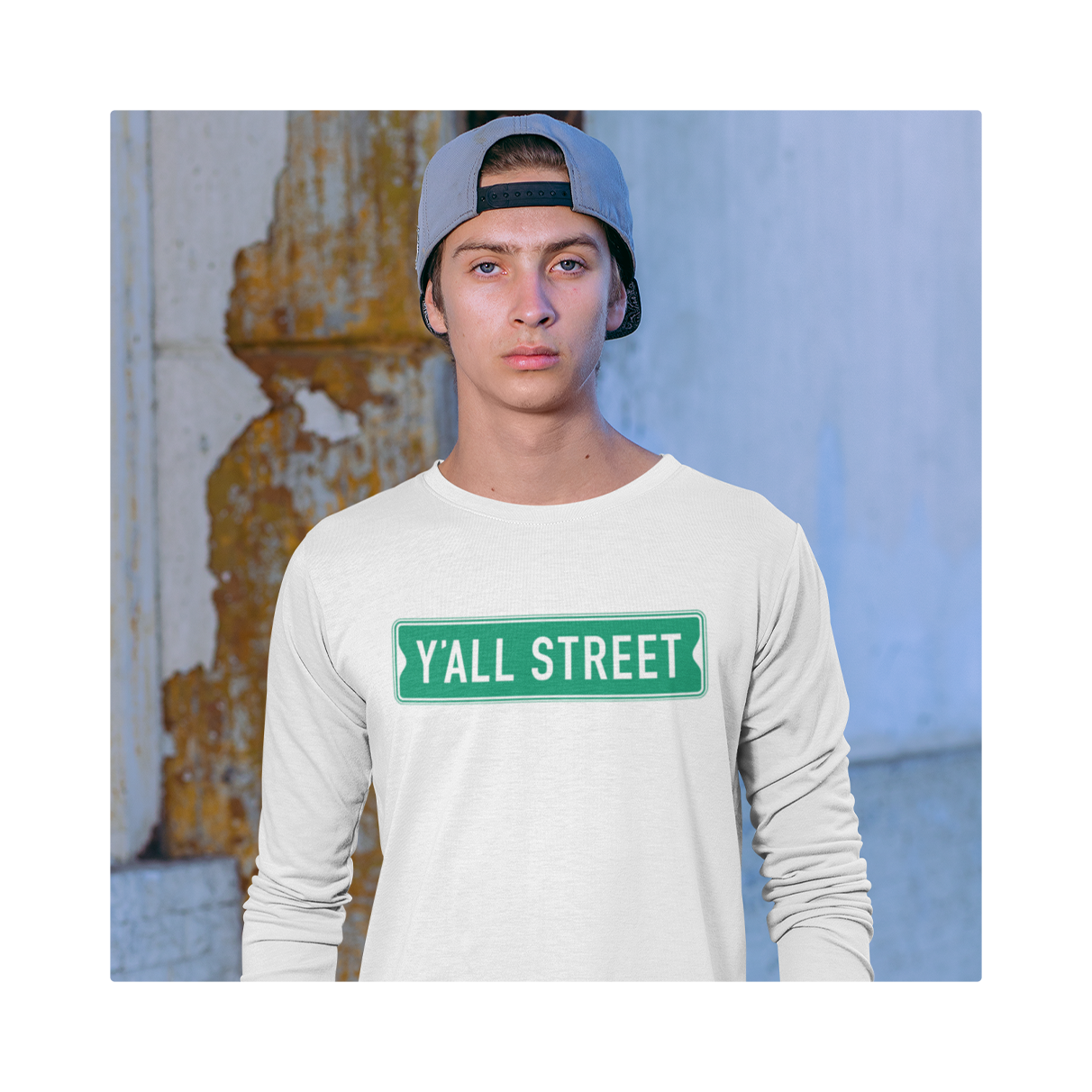 Y'all Street White Long Sleeve