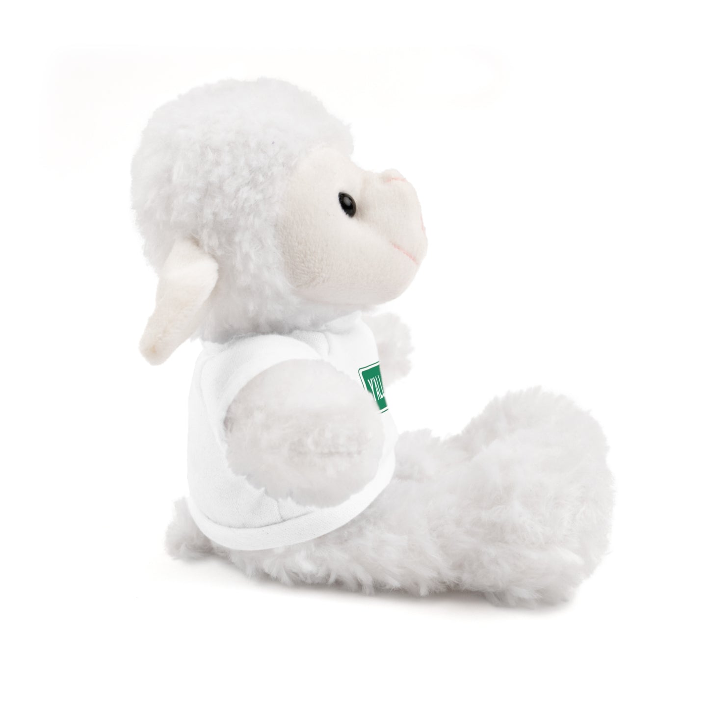 Teddy Bear — White Tee "Y'ALL STREET" Plush Stuffed Animal Gift