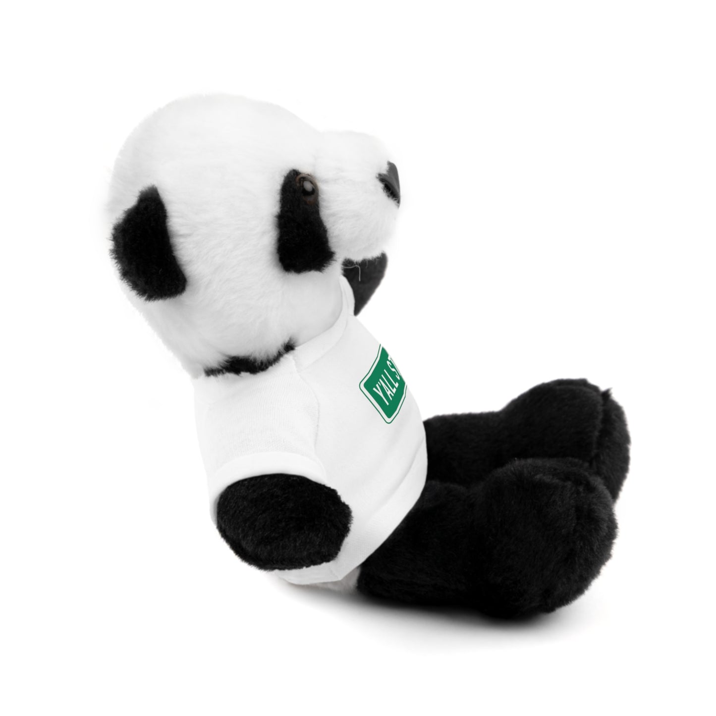 Teddy Bear — White Tee "Y'ALL STREET" Plush Stuffed Animal Gift