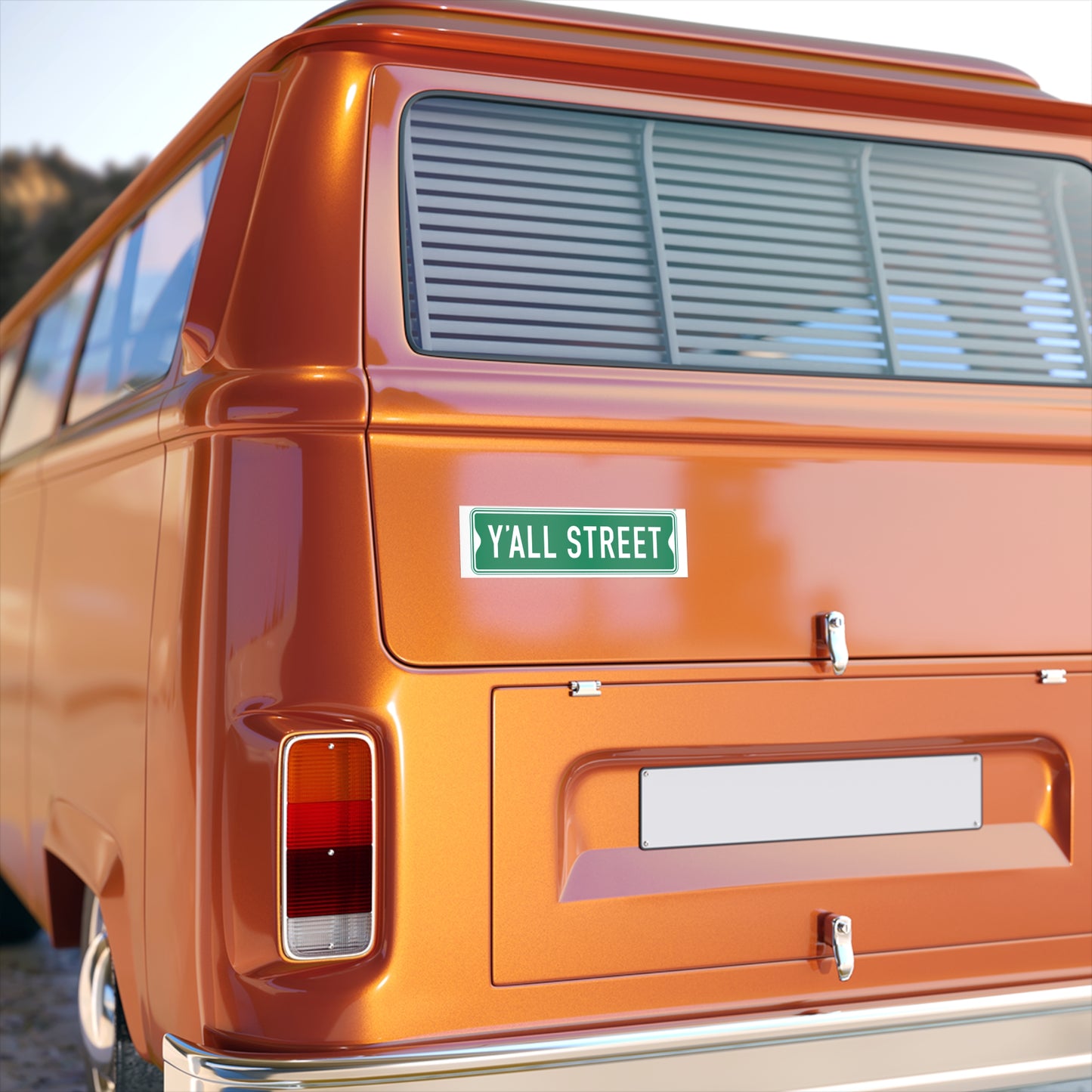 Y'ALL STREET Green Street Sign Sticker — Southern Charm Bumper Sticker